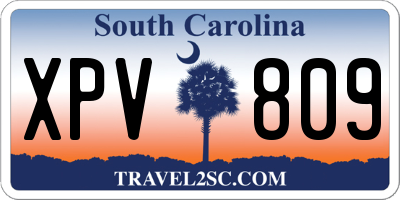 SC license plate XPV809