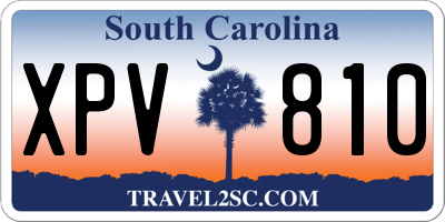 SC license plate XPV810