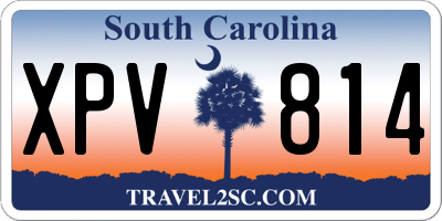 SC license plate XPV814