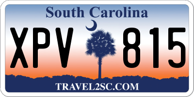 SC license plate XPV815