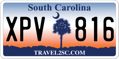 SC license plate XPV816
