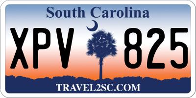 SC license plate XPV825