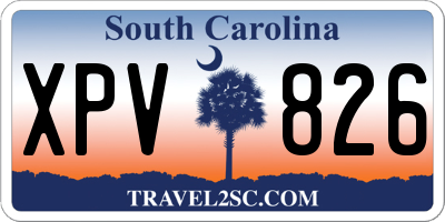 SC license plate XPV826