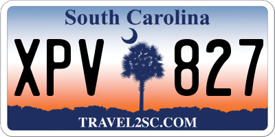 SC license plate XPV827