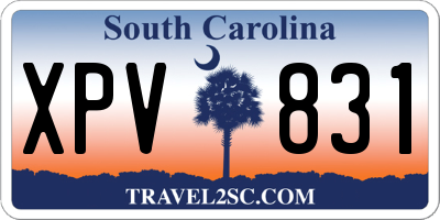 SC license plate XPV831