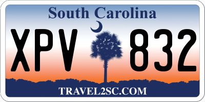 SC license plate XPV832