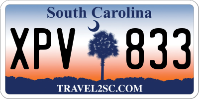 SC license plate XPV833