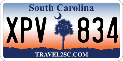 SC license plate XPV834
