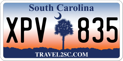 SC license plate XPV835