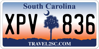 SC license plate XPV836