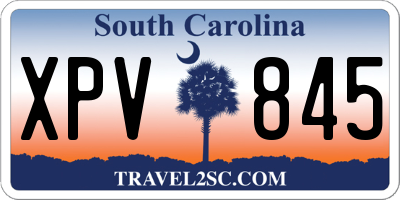 SC license plate XPV845