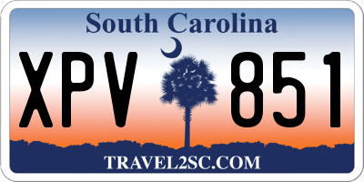 SC license plate XPV851