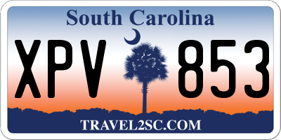 SC license plate XPV853