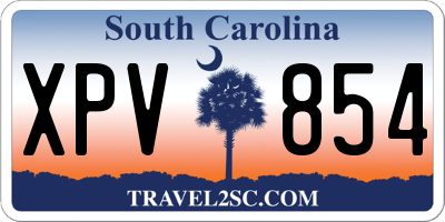 SC license plate XPV854