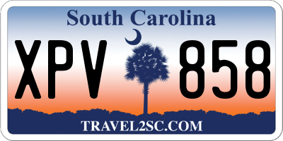 SC license plate XPV858