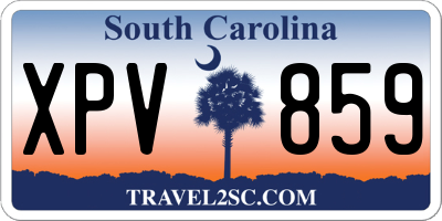 SC license plate XPV859
