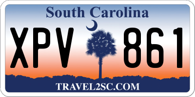 SC license plate XPV861
