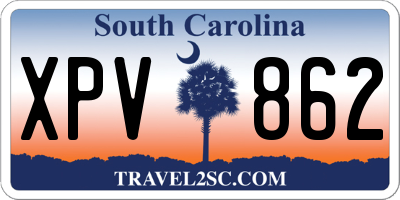 SC license plate XPV862