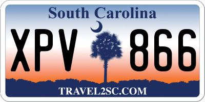 SC license plate XPV866