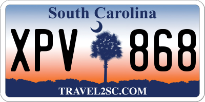 SC license plate XPV868