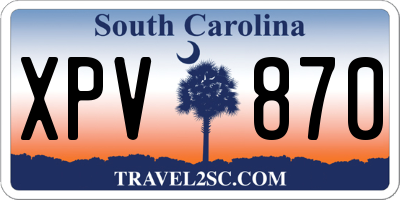 SC license plate XPV870
