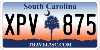 SC license plate XPV875