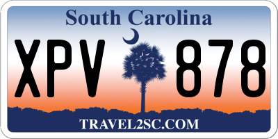 SC license plate XPV878