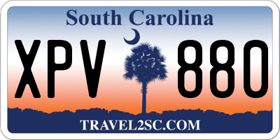 SC license plate XPV880
