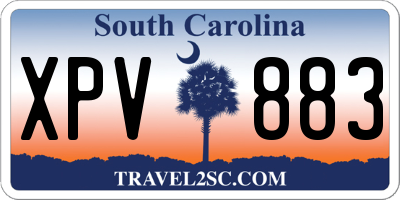 SC license plate XPV883