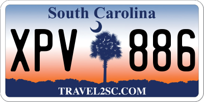 SC license plate XPV886
