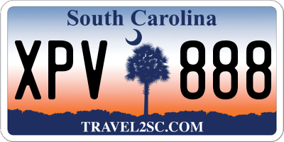 SC license plate XPV888