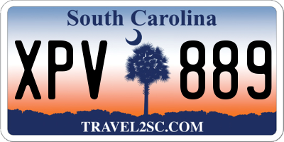 SC license plate XPV889