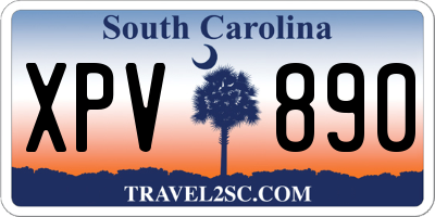 SC license plate XPV890