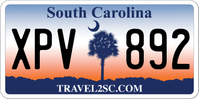 SC license plate XPV892