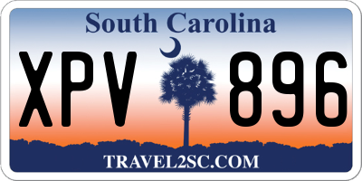 SC license plate XPV896