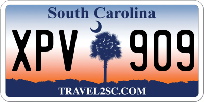 SC license plate XPV909