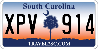 SC license plate XPV914