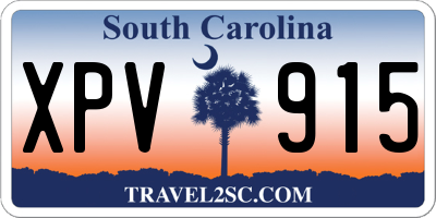 SC license plate XPV915