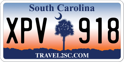 SC license plate XPV918