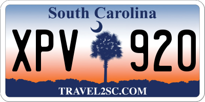 SC license plate XPV920