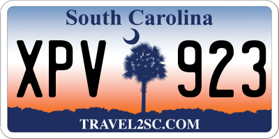 SC license plate XPV923