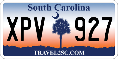 SC license plate XPV927