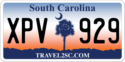 SC license plate XPV929