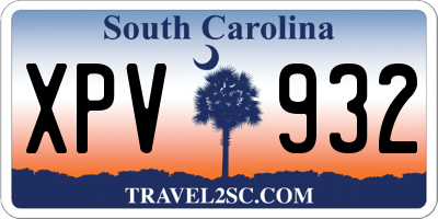 SC license plate XPV932