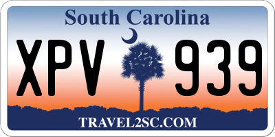 SC license plate XPV939