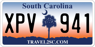 SC license plate XPV941
