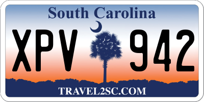 SC license plate XPV942