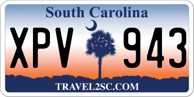 SC license plate XPV943