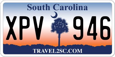 SC license plate XPV946