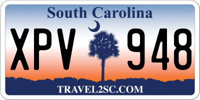 SC license plate XPV948